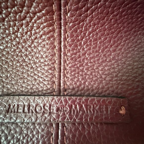 Melrose And MarketBurgundy Leather/Suede Handbag - Picture 4 of 5